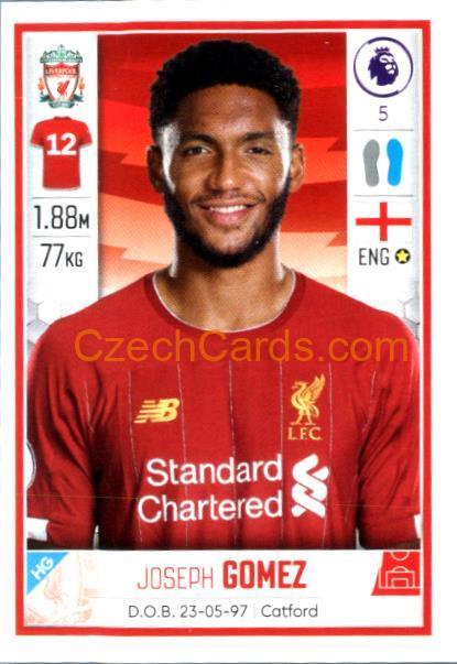Joe Gomez 2020 Panini Football Premier League sticker #290