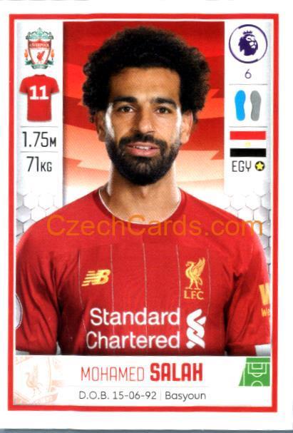 Mohamed Salah 2020 Panini Football Premier League sticker #304