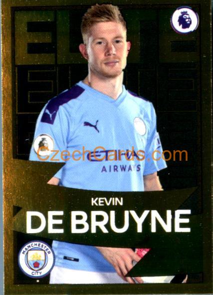 Kevin De Bruyne 2020 Panini Football Premier League sticker Elite Gold #323