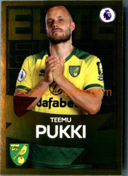 Teemu Pukki 2020 Panini Football Premier League sticker Elite Gold #326