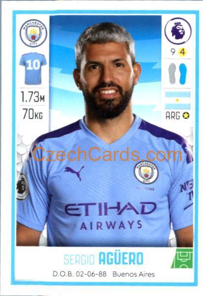 Sergio Agüero 2020 Panini Football Premier League sticker #368