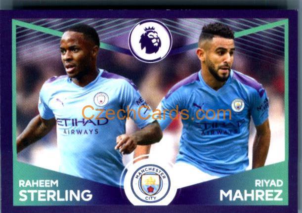 Raheem Sterling / Riyad Mahrez (Power Pair) 2020 Panini Football Premier League sticker #375