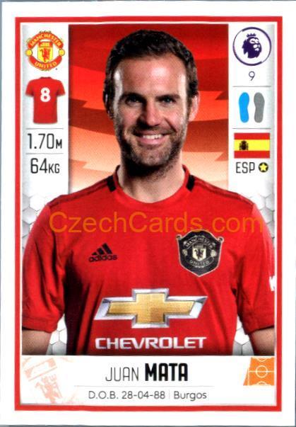 Juan Mata 2020 Panini Football Premier League sticker #388