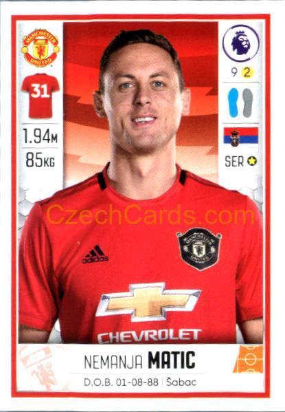 Nemanja Matic 2020 Panini Football Premier League sticker #393