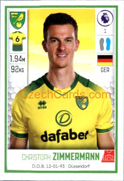 Christoph Zimmermann 2020 Panini Football Premier League sticker #441