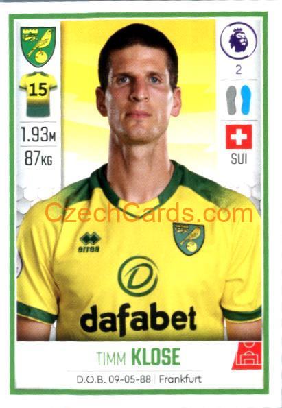 Timm Klose 2020 Panini Football Premier League sticker #443