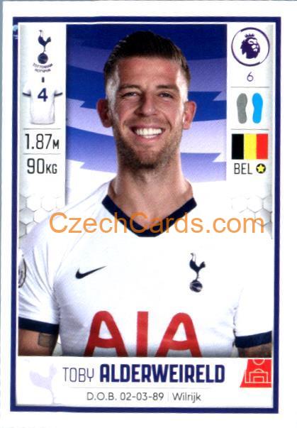 Toby Alderweireld 2020 Panini Football Premier League sticker #525