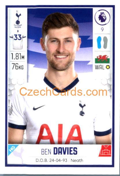 Ben Davies 2020 Panini Football Premier League sticker #530