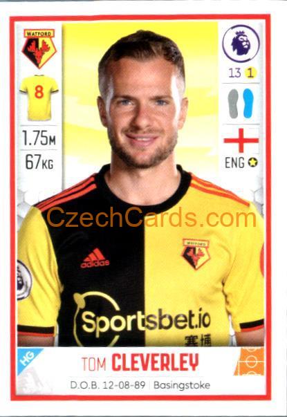 Tom Cleverley 2020 Panini Football Premier League sticker #560
