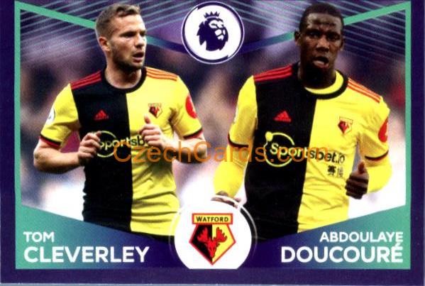 Tom Cleverley / Abdoulaye Doucouré (Power Pair) 2020 Panini Football Premier League sticker #577