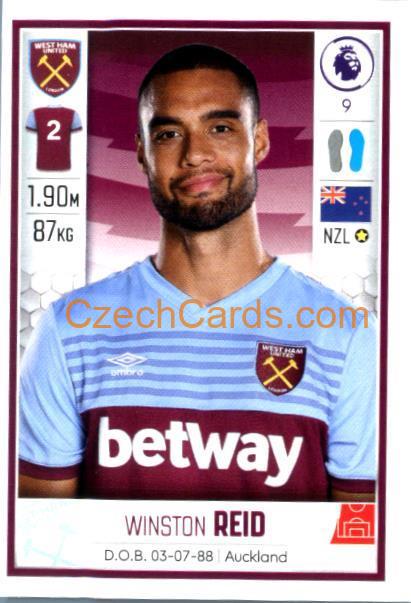 Winston Reid 2020 Panini Football Premier League sticker #582