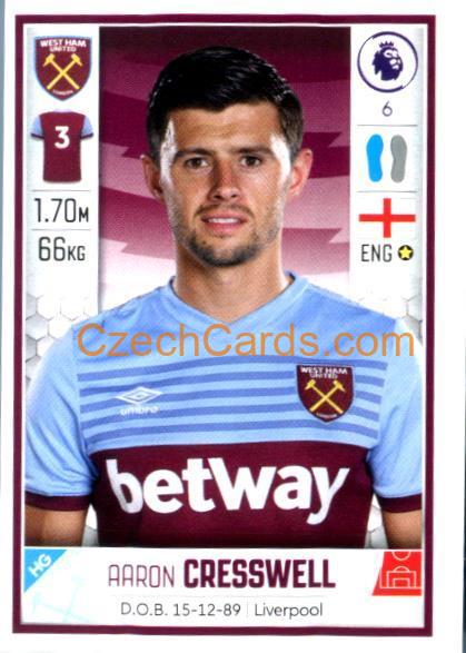 Aaron Cresswell 2020 Panini Football Premier League sticker #583