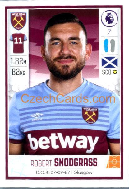 Robert Snodgrass 2020 Panini Football Premier League sticker #592