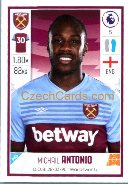 Michail Antonio 2020 Panini Football Premier League sticker #597