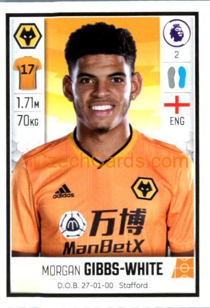 Morgan Gibbs-White 2020 Panini Football Premier League sticker #621