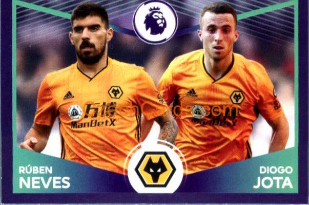 Rúben Neves / Diogo Jota (Power Pair) 2020 Panini Football Premier League sticker #635