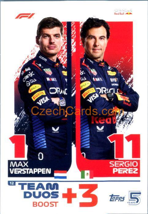 Team Duo Verstappen / Perez 2024 Topps Turbo Attax #12