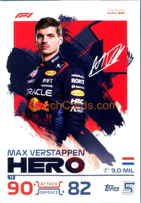 Max Verstappen 2024 Topps Turbo Attax #13