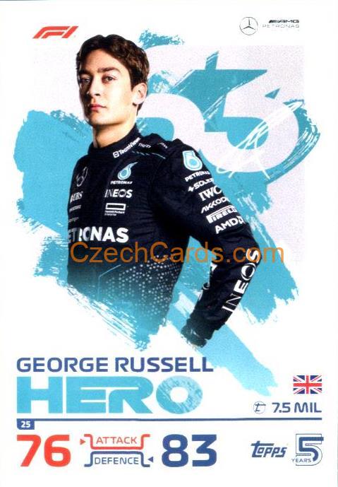 George Russell 2024 Topps Turbo Attax #25