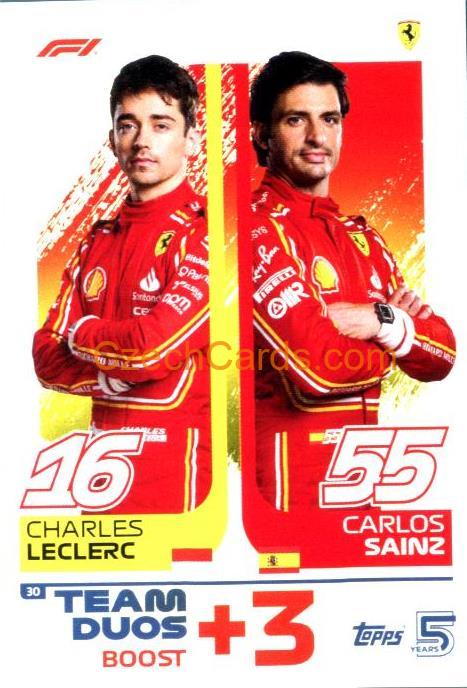 Team Duo leclecrc / Sainz 2024 Topps Turbo Attax #30