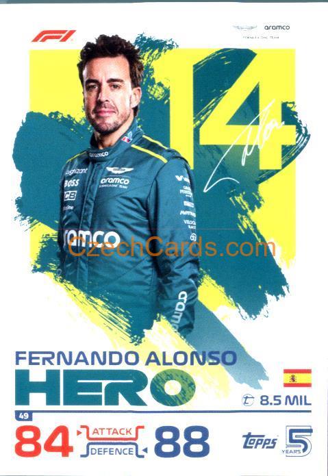 Fernando Alonso 2024 Topps Turbo Attax #49