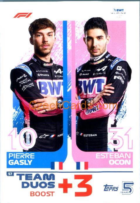 Team Duo Gasly / Ocon 2024 Topps Turbo Attax #57