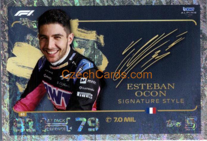 Esteban Ocon 2024 Topps Turbo Attax Signature Style #63
