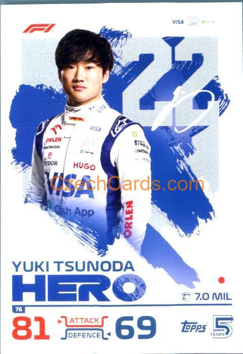 Yuki Tsunoda 2024 Topps Turbo Attax #76