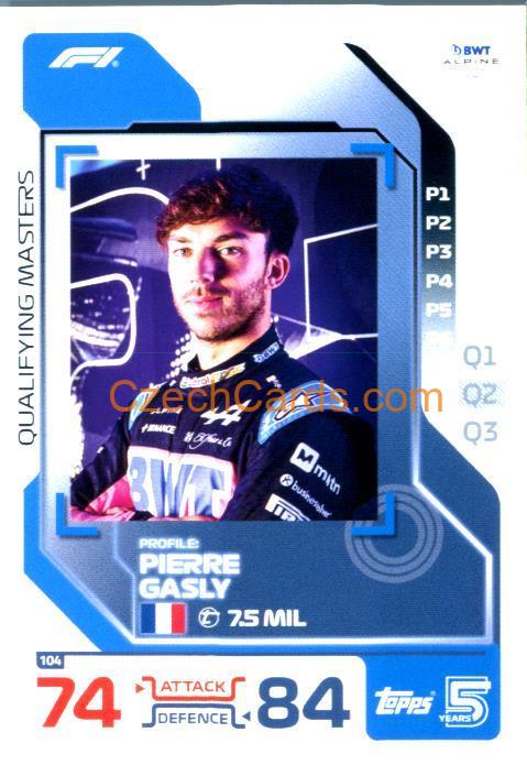 Pierre Gasly Qualifying Master 2024 Topps Turbo Attax #104