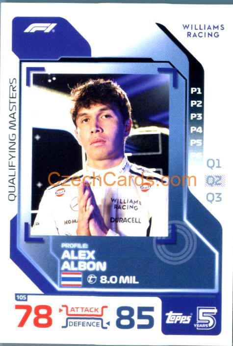 Alex Albon Qualifying Master 2024 Topps Turbo Attax #105