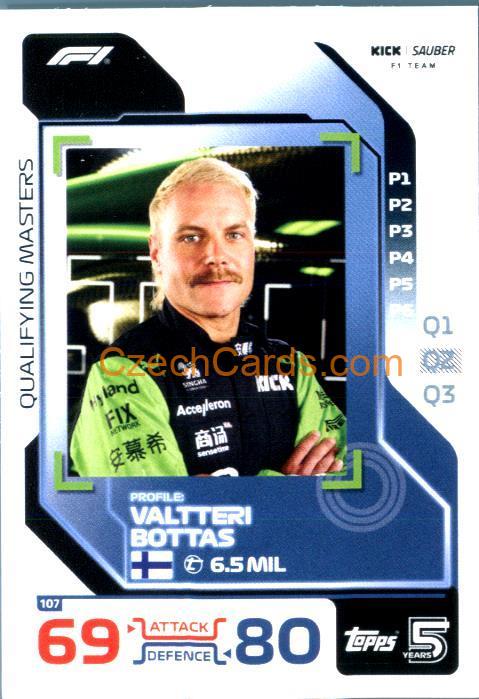Valtteri Bottas Qualifying Master 2024 Topps Turbo Attax #107