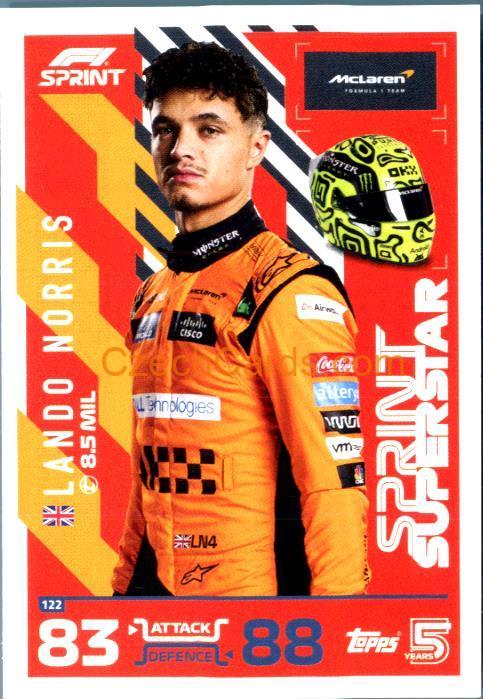 Lando Norris Sprint Superstar 2024 Topps Turbo Attax #122