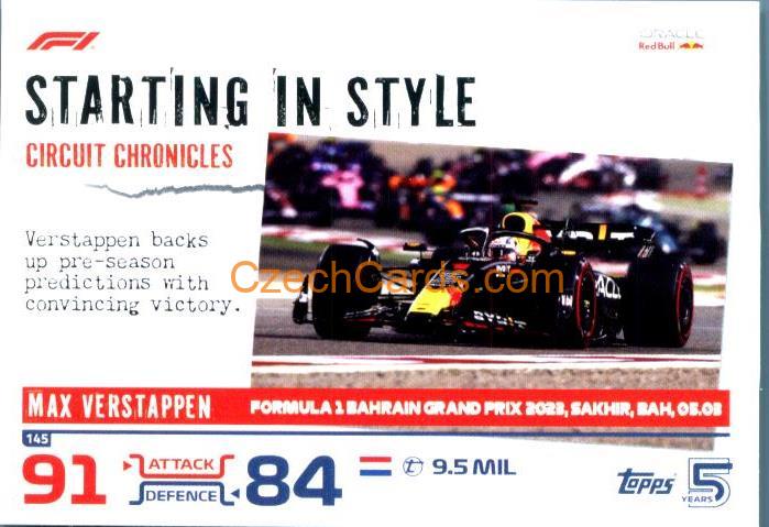 Max Verstappen Circuit Chronicles 2024 Topps Turbo Attax #145