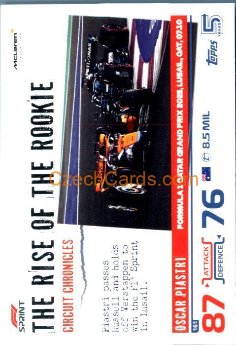 Oscar Piastri Circuit Chronicles 2024 Topps Turbo Attax #161