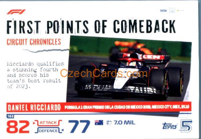 Daniel Ricciardo Circuit Chronicles 2024 Topps Turbo Attax #163