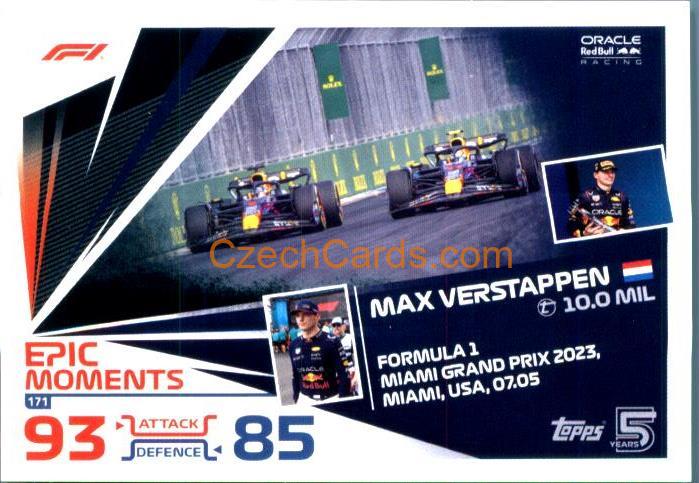 Max Verstappen Epic Moments 2024 Topps Turbo Attax #171