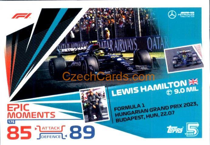 Lewis Hamilton Epic Moments 2024 Topps Turbo Attax #175