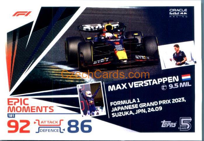 Max Verstappen Epic Moments 2024 Topps Turbo Attax #181