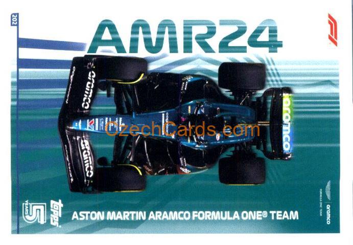 Aston Martin F1 Team Cars 2024 Topps Turbo Attax #202