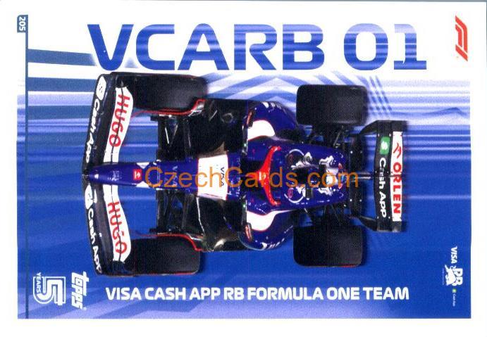 Visa Cash App RB F1 Team Cars 2024 Topps Turbo Attax #205
