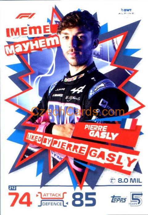 Pierre Gasly Meme Mayhem 2024 Topps Turbo Attax #212
