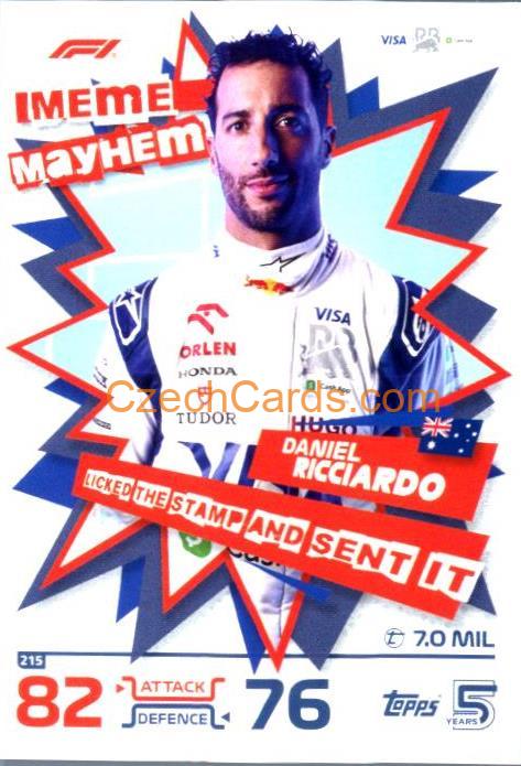 Daniel Ricciardo Meme Mayhem 2024 Topps Turbo Attax #215