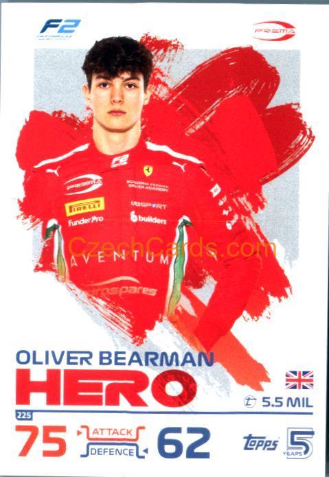 Oliver Bearman F2 Hero 2024 Topps Turbo Attax #225