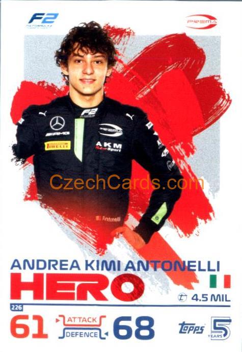 Andrea Kimi Antonelli F2 Hero 2024 Topps Turbo Attax #226