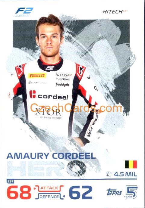 Amaury Cordeel F2 Hero 2024 Topps Turbo Attax #237