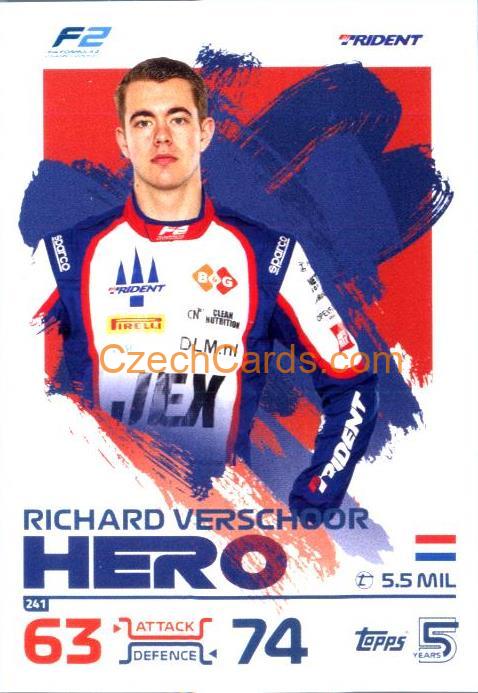 Richard Verschoor Marti F2 Hero 2024 Topps Turbo Attax #241