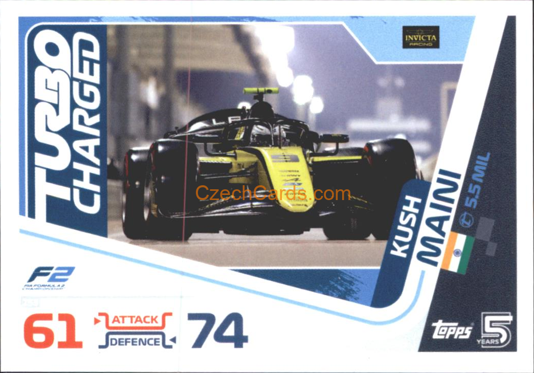 Kush Maini F2 Turning Point 2024 Topps Turbo Attax #253