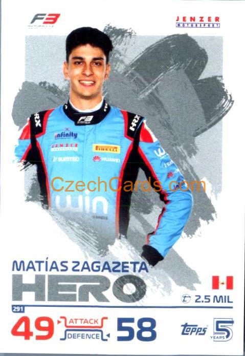 Matias Zagazeta F3 Hero 2024 Topps Turbo Attax #291