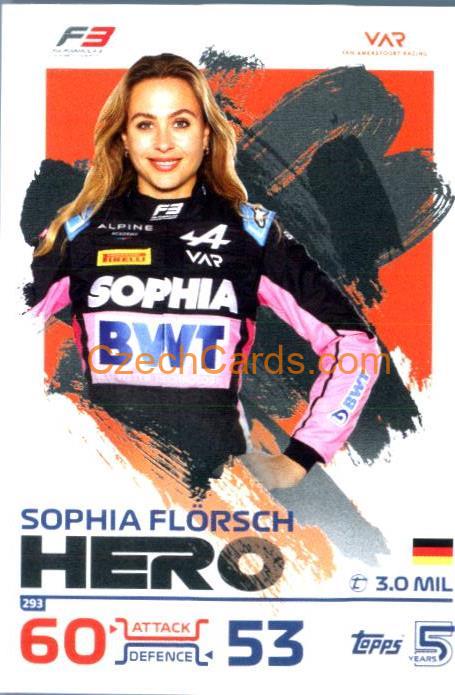 Sophia Florsch F3 Hero 2024 Topps Turbo Attax #293
