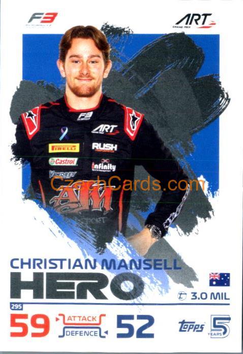 Christian Mansell F3 Hero 2024 Topps Turbo Attax #295